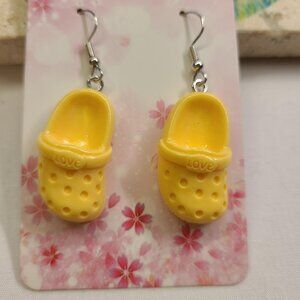 YELLOW CROCS INSPIRED EARRINGS